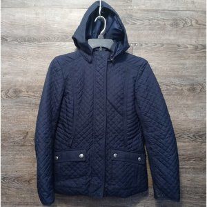 Tommy Hilfiger Quilted Coat with Removable Hood Sz S